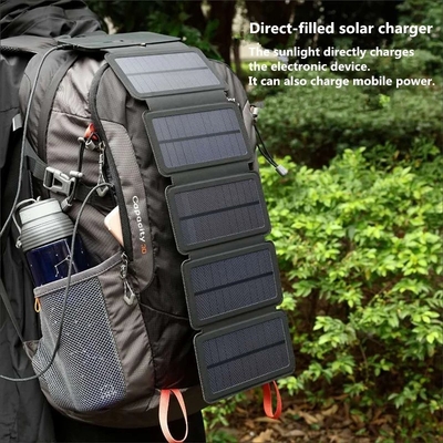 10W il pannello solare pieghevole 5V 2.1A USB i dispositivi di uscita per gli Smartphones