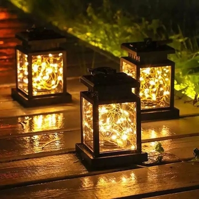 Luci all'aperto impermeabili d'attaccatura del palazzo di Garland Fairy Solar Garden Courtyard della decorazione del fiore della lampada della lanterna