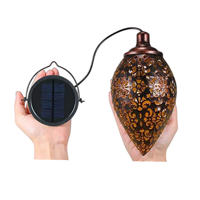 Lanterna forgiata metallo solare impermeabile solare all'aperto d'attaccatura della luce del giardino della luce IP44 retro