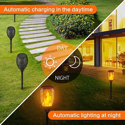 Luce solare impermeabile infiammante all'aperto della torcia elettrica solare LED della fiamma di 12LED 33LED