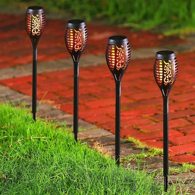 Luce solare impermeabile infiammante all'aperto della torcia elettrica solare LED della fiamma di 12LED 33LED