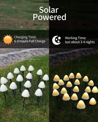 le luci alimentate solari della corda di 2700K IP55 LED/si espandono rapidamente decorazione festiva del giardino di nozze solari delle luci