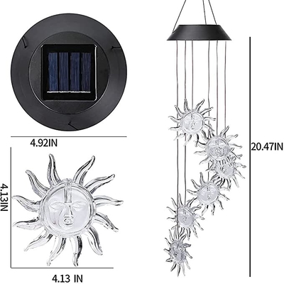 Le luci solari del giardino del carillon di vento 2700K LED espongono al sole per modellare la luce decorativa