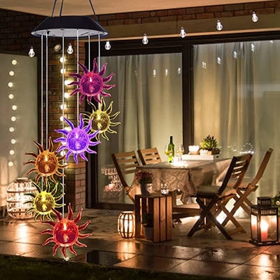 Le luci solari del giardino del carillon di vento 2700K LED espongono al sole per modellare la luce decorativa