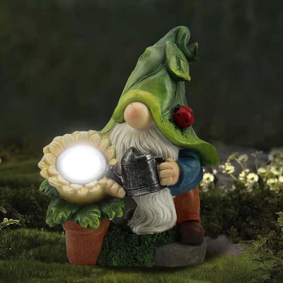I mestieri leggeri solari della decorazione del giardino impermeabilizzano la statua animale della luce dell'ornamento LED della resina