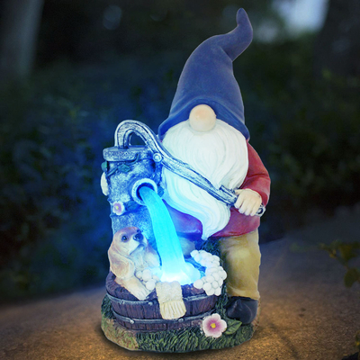 I mestieri leggeri solari della decorazione del giardino impermeabilizzano la statua animale della luce dell'ornamento LED della resina