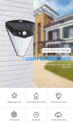 Grande luce alimentata solare grandangolare 2700K della parete di 42led LED per il cortile del giardino