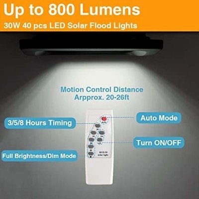Iluminazione pubblica solare del LED 40w di inondazione della luce di Manica solare all'aperto del garage con telecomando