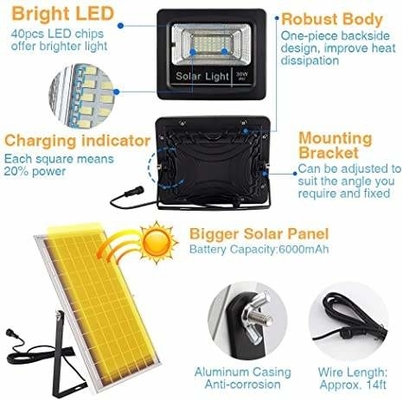 Iluminazione pubblica solare del LED 40w di inondazione della luce di Manica solare all'aperto del garage con telecomando