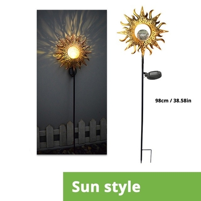 La luna solare della decorazione delle luci del giardino del cortile all'aperto LED espone al sole la luce notturna impermeabile delle stelle