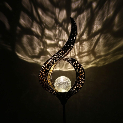 La luna solare della decorazione delle luci del giardino del cortile all'aperto LED espone al sole la luce notturna impermeabile delle stelle