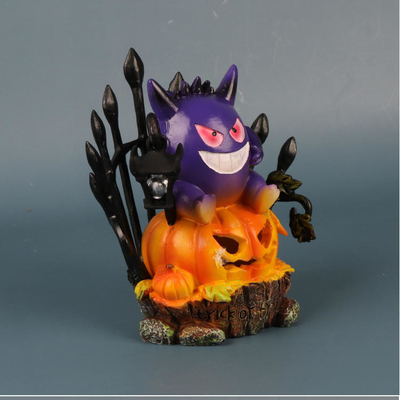 I mestieri leggeri solari della lanterna della zucca del fantasma di Gengar Halloween di anime calcolano la statua dell'ombra della luna