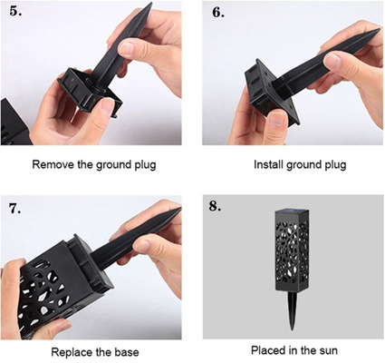 Il giardino solare decorativo durevole di IP65 LED accende la luce 1.2v 6000K del percorso della cavità dell'iarda del prato inglese