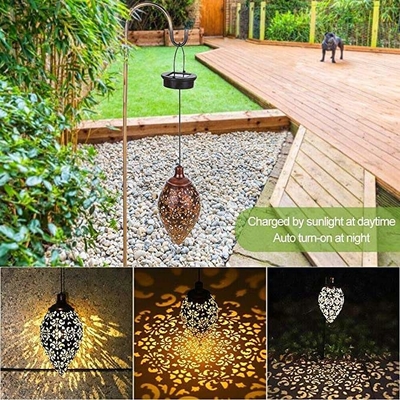 Il giardino solare di notte IP66 LED accende le lanterne 3500K di Garland Retro Solar Powered Decorative