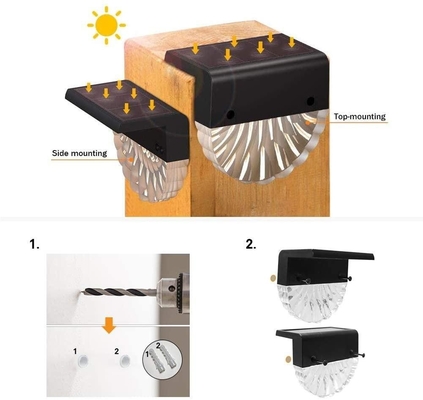 Recinto autoalimentato solare bianco caldo molle Post Lights Outdoor 2700K impermeabile