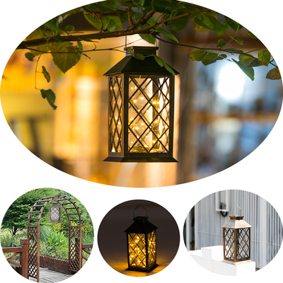 Il filo di rame all'aperto alimentato solare delle lanterne del giardino LED mette insieme la luce all'aperto impermeabile del pendente
