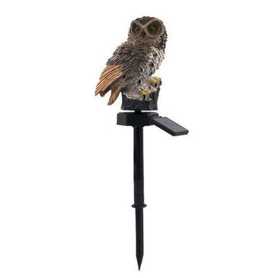 Natale alimentato solare impermeabile del giardino LED Owl Animal Lawn Ornament Unique