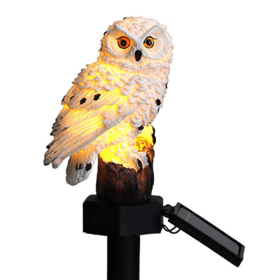La luce solare di plastica bianca calda elabora le luci del prato inglese fa il giardinaggio Owl Lights 2700K IP55