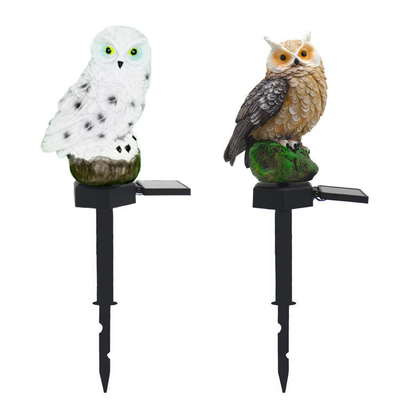 Luce alimentata solare 2700K bianco caldo morbido del giardino LED Owl Light Lawn Decoration Waterproof