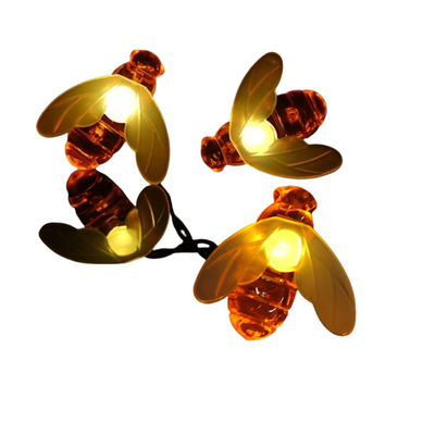 Natale a pile Garland Light 20lm/w dell'ape delle luci solari sveglie del giardino