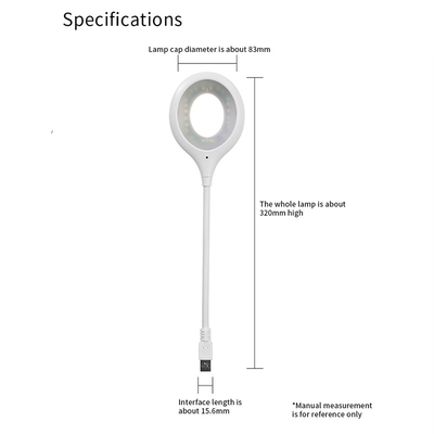 Lampade di comodino economizzarici d'energia portatili della lampada pieghevole di studio di protezione degli occhi con porta USB