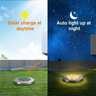 Luci alimentate solari leggere al suolo alimentate solari impermeabili della piattaforma di via 8 LED del giardino