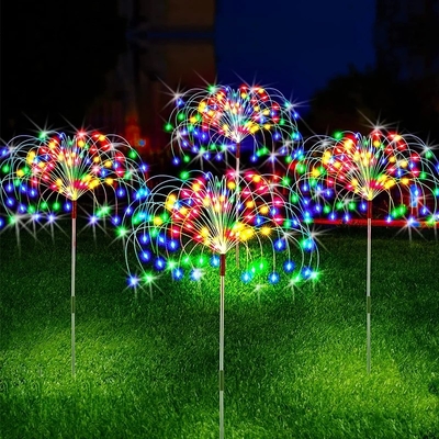 luci all'aperto del percorso del prato inglese delle decorazioni delle luci di fatato del giardino LED dei fuochi d'artificio solari di 1.2V