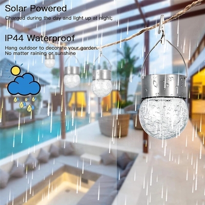 Candeliere impermeabile della palla di vetro della decorazione della luce solare del crepitare IP65