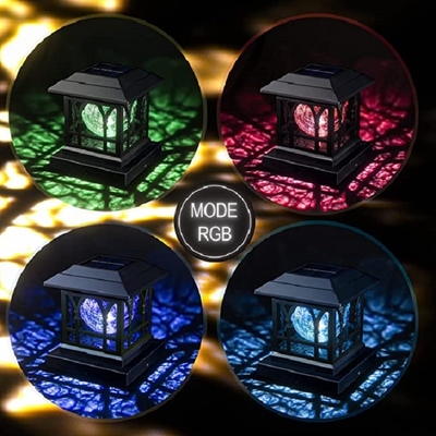 Luce decorativa alimentata solare 3w del percorso della luce della colonna del cortile