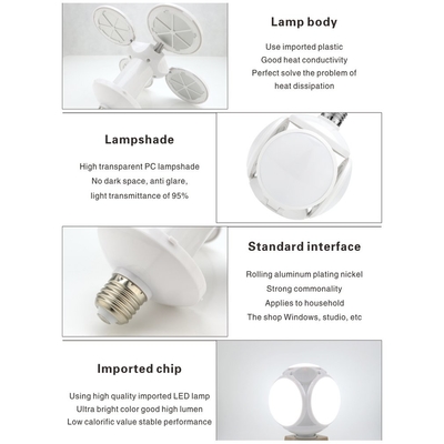 Lampada deformabile regolabile E27 40W del UFO di calcio del LED per lo studio della camera da letto