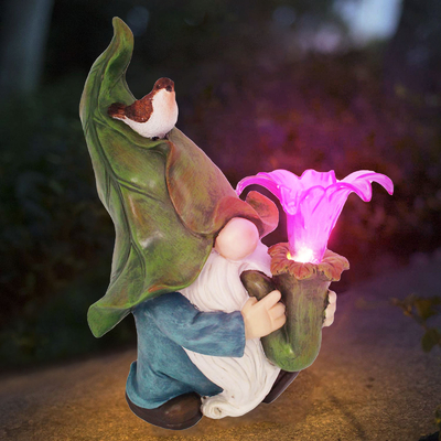 Pannello decorativo luminoso del regalo dei mestieri leggeri solari della statua del giardino