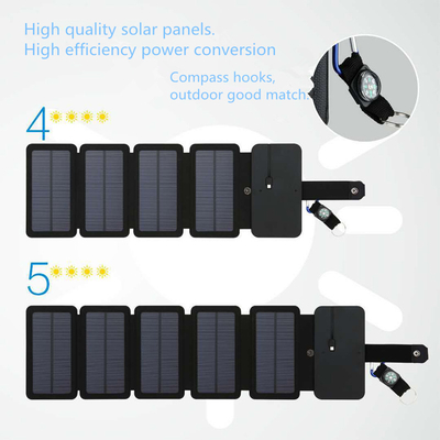 10W il pannello solare pieghevole 5V 2.1A USB i dispositivi di uscita per gli Smartphones